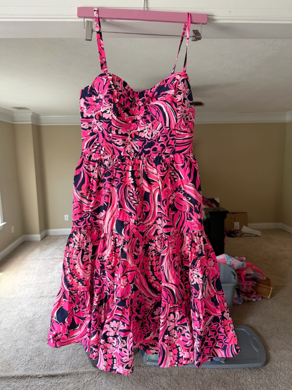 Lilly Pulitzer NWT Adalia Knee length Sundress in Flirty Fins and feathers
